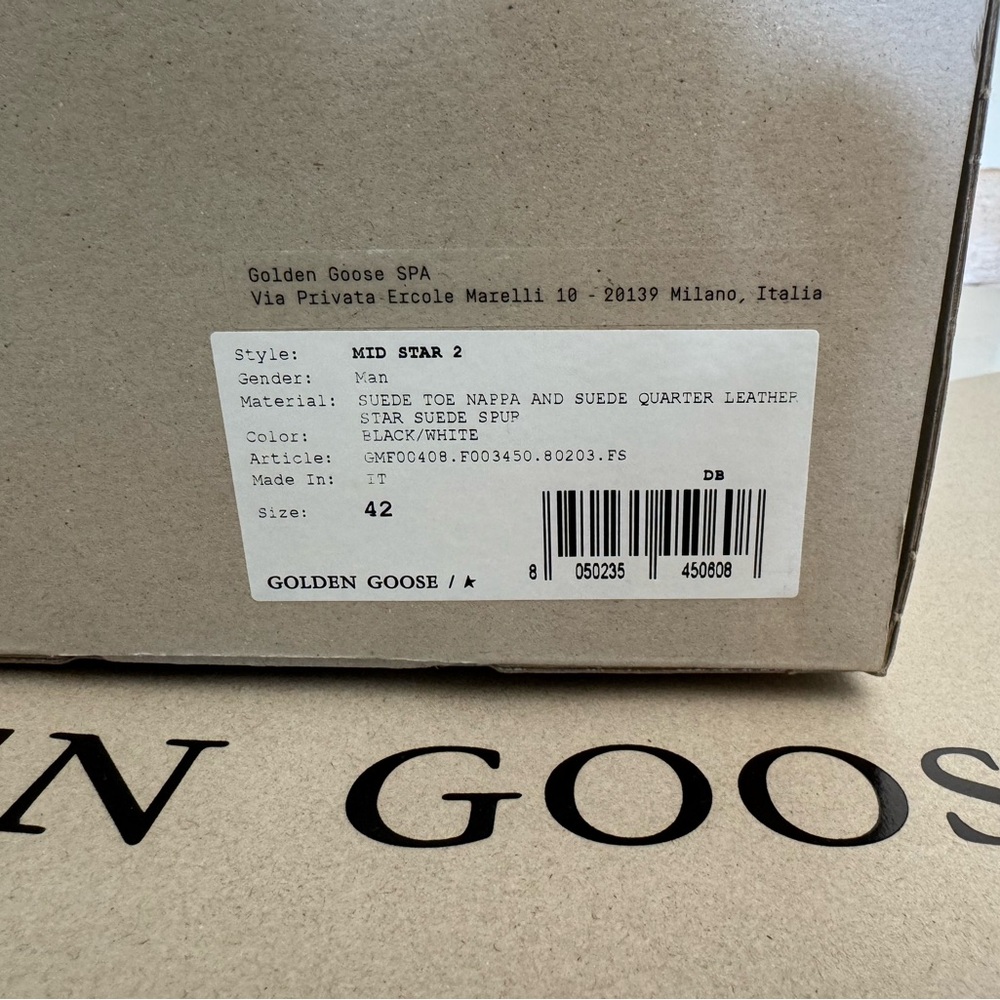 Men’s Golden Goose Mid Star 2. Light use for a couple days. - Picture 5 of 6